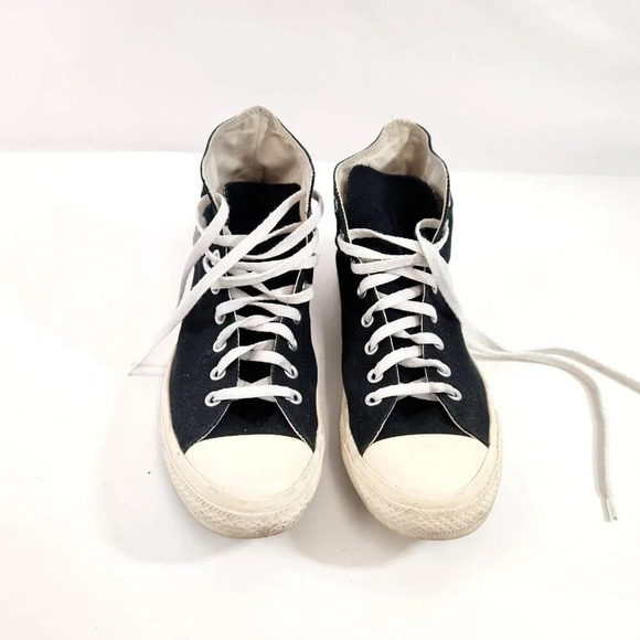Converse Play All Star Comme des Garcons Hi-Top Shoes Mens Size 10 Black Heart - Picture 1 of 9